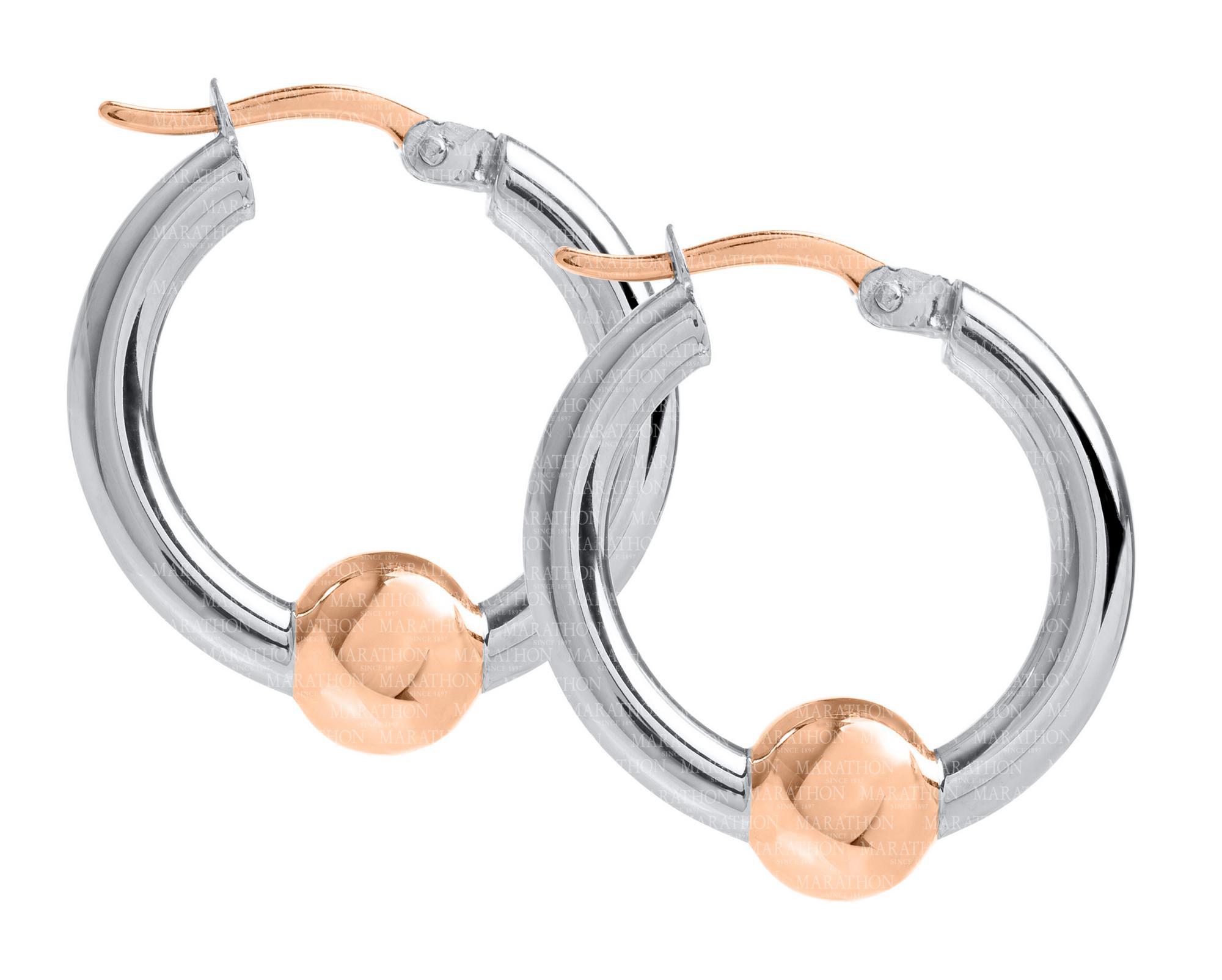 Hoop Earrings 14K Rose Gold 20mm